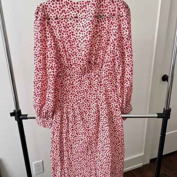 Red Floral Silk Dress by Realisation - Picture 7 of 8